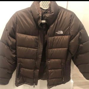 Chocolate Brown North face puffer